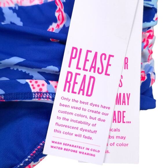 Lilly Pulitzer Lagoon Sarong Hipster Bikini Bottom Borealis Blue Swim On Over - Picture 8 of 8